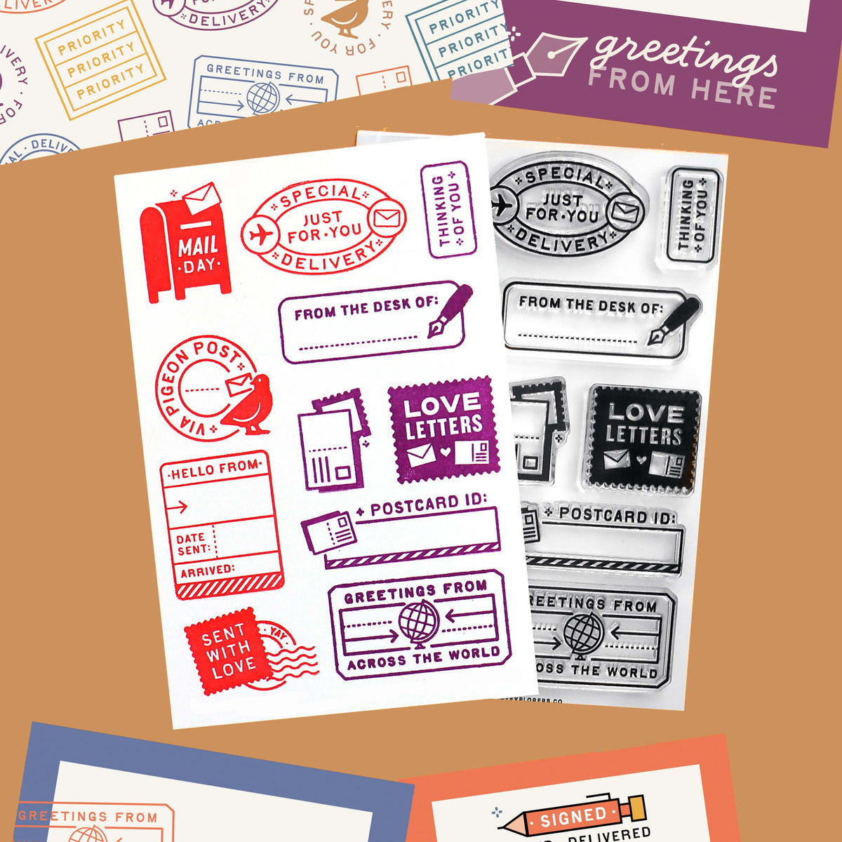 Love Letters - 4x6 Clear Stamp Set