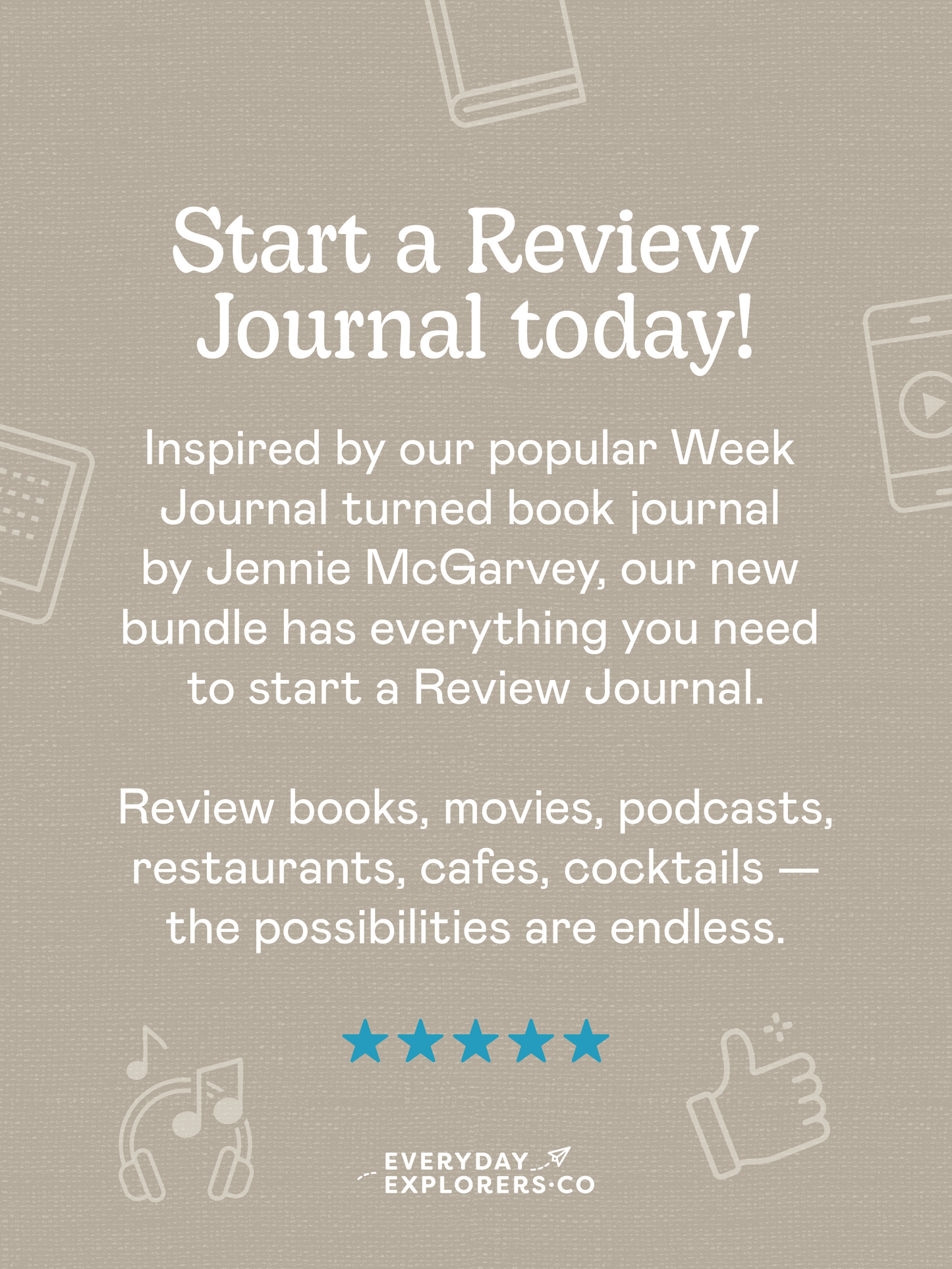 Review Journal and Stamp Bundle