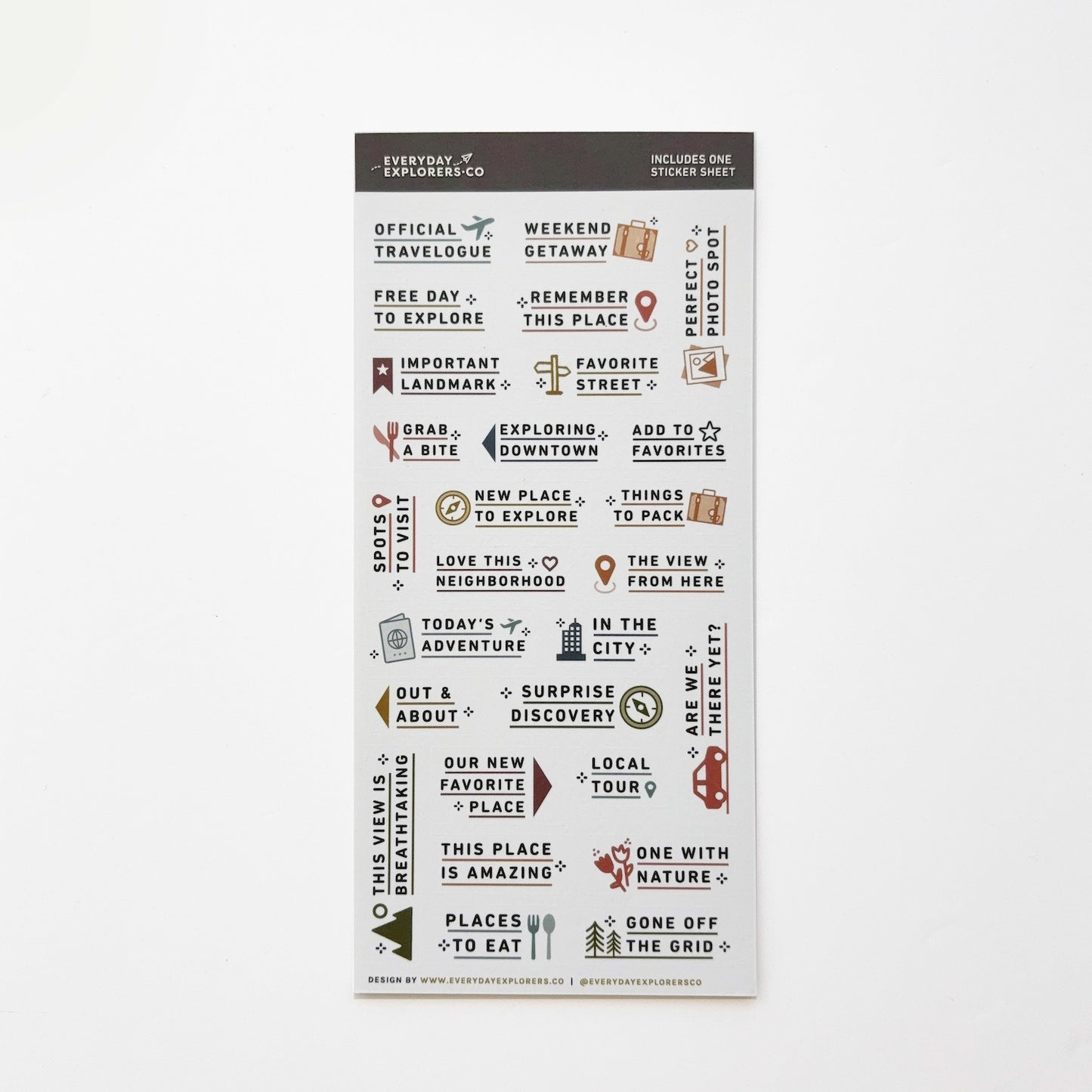 Travelogue - Washi Sticker Sheet