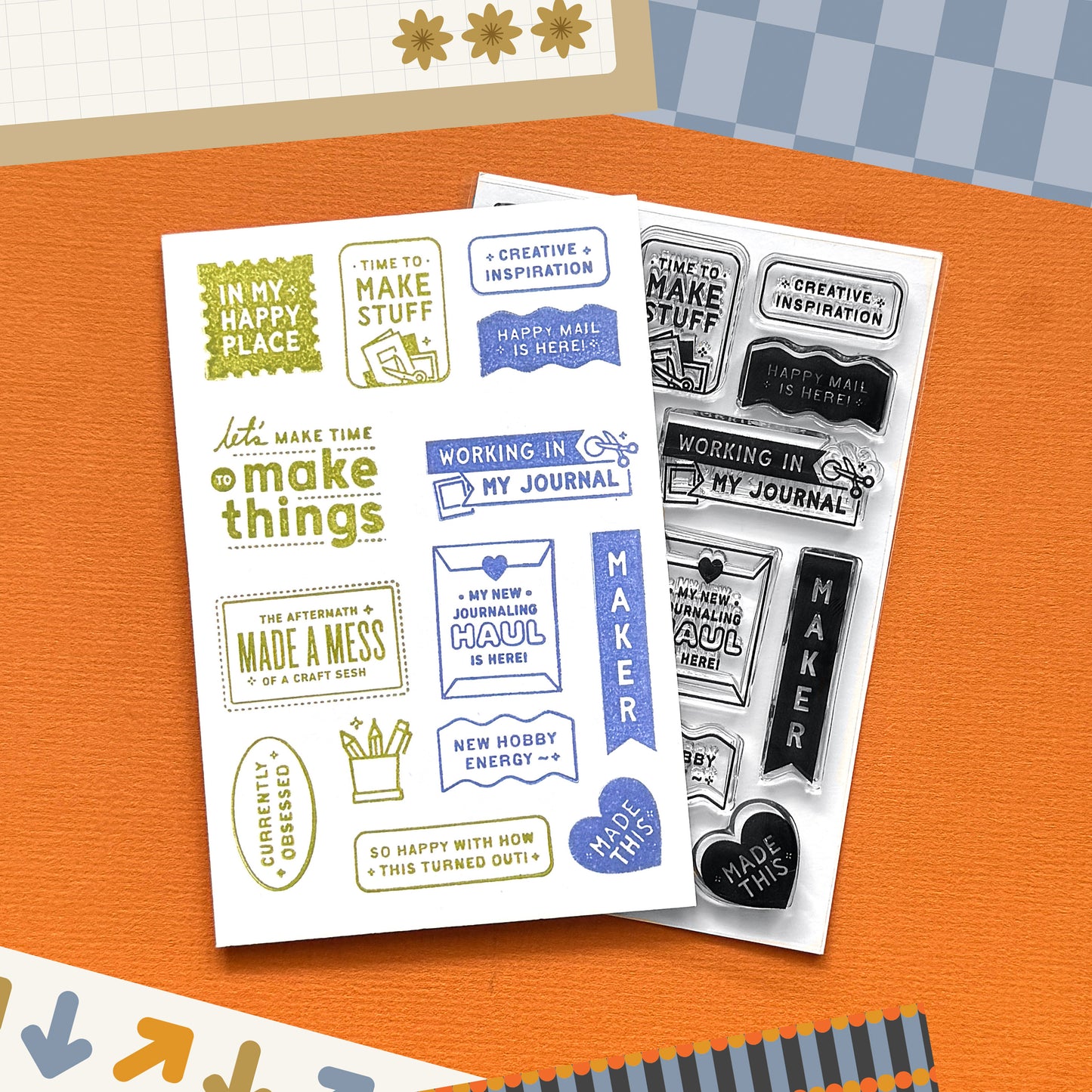 Maker Life - 4x6 Clear Stamp Set