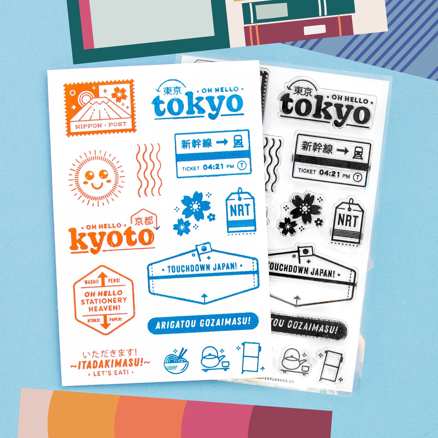 Passport: Japan v.2 (Throwback!) - 4x6 Clear Stamp Set