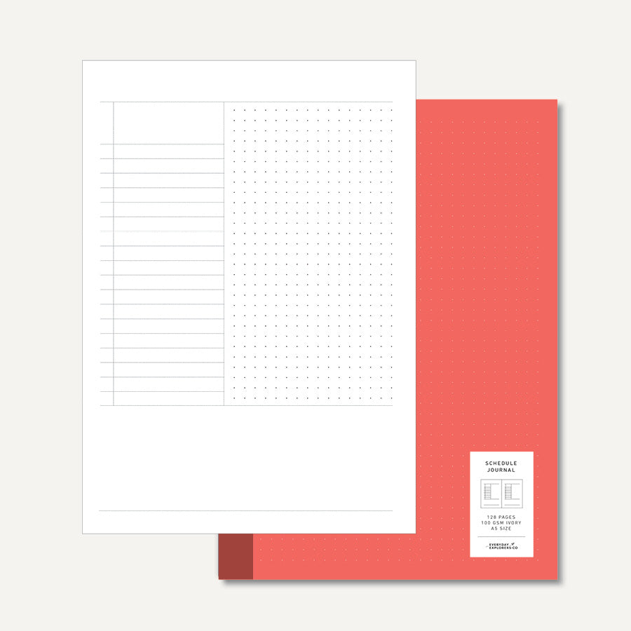 Format Series Journals: Schedule - A5 Journal