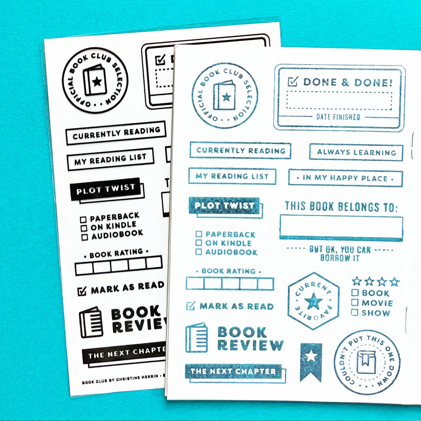 Book Club- 4x6 Clear Stamp Set