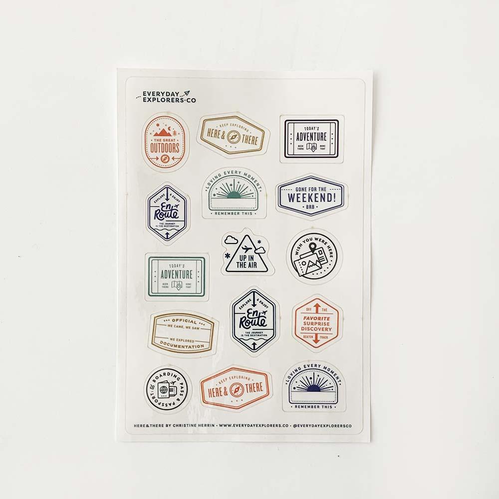 Here & There (Clear) - 4x6 Sticker Sheet