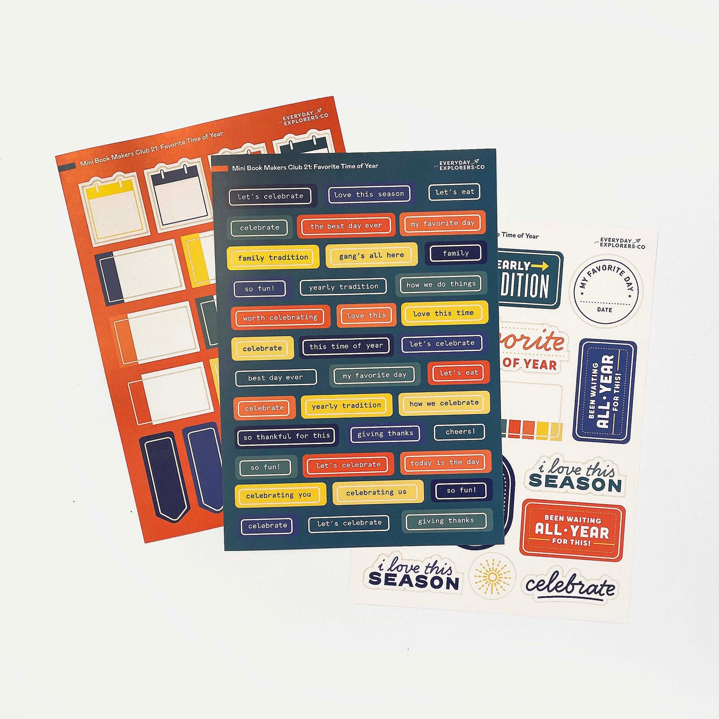 Mini Book Makers Club Kit 21: Favorite Time of the Year