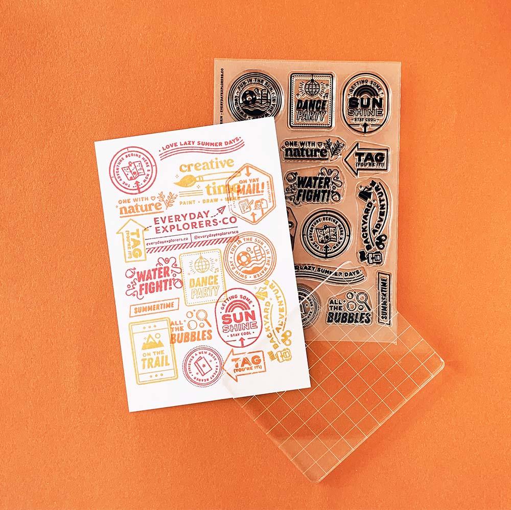Summer Scenes - 4x6 Clear Stamp Set