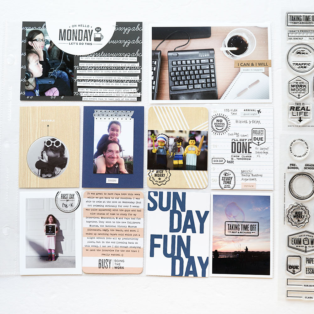 School Days - 6x8 Clear Stamp Set