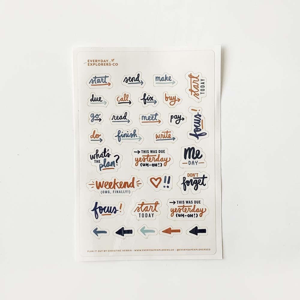 Plan It Out (Clear) - 4x6 Sticker Sheet
