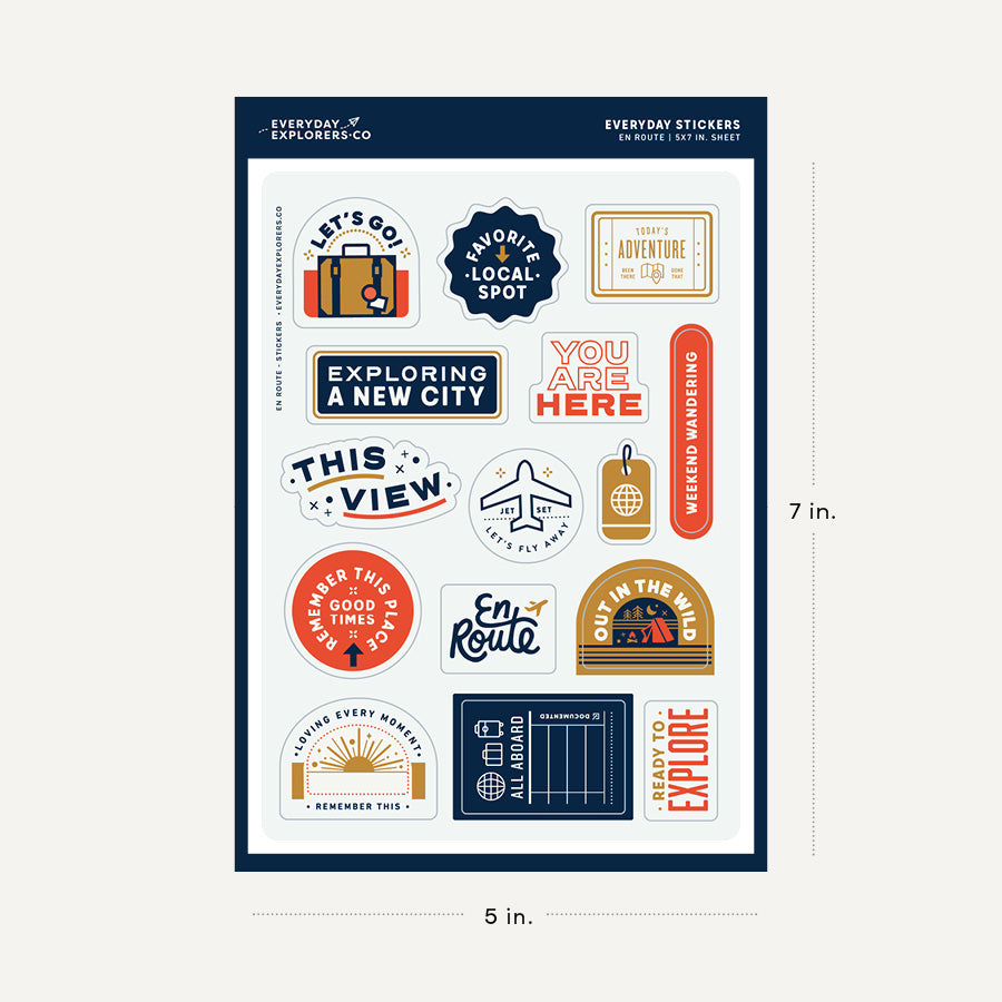 En Route - 5x7 Sticker Sheet