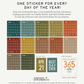 365 Days - Calendar Sticker Book (Neutral Colors)
