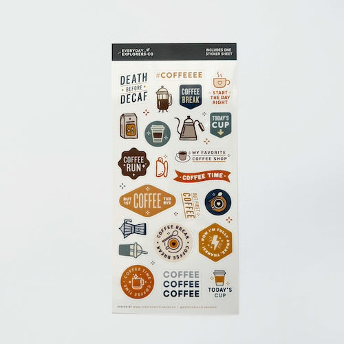 Coffee - Clear Sticker Sheet