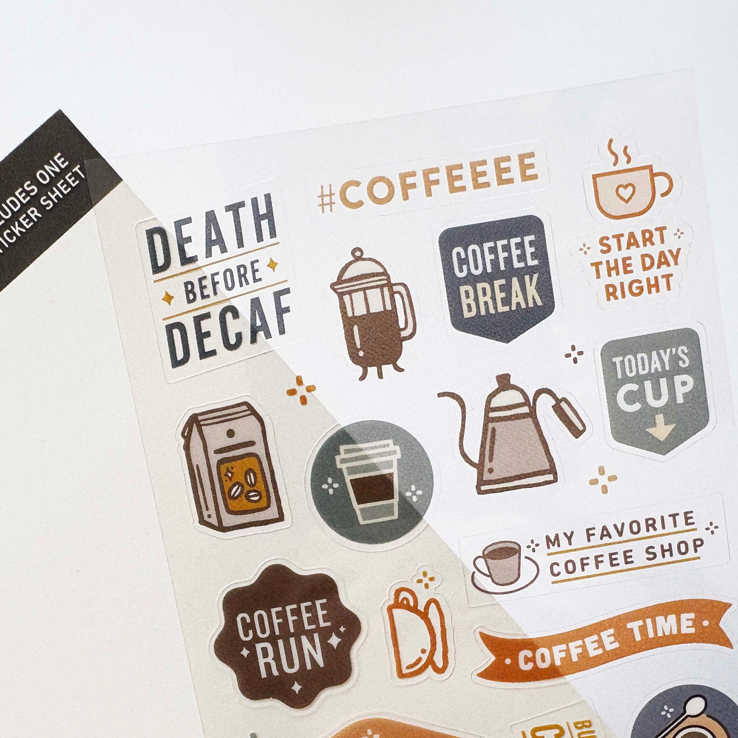 Coffee - Clear Sticker Sheet