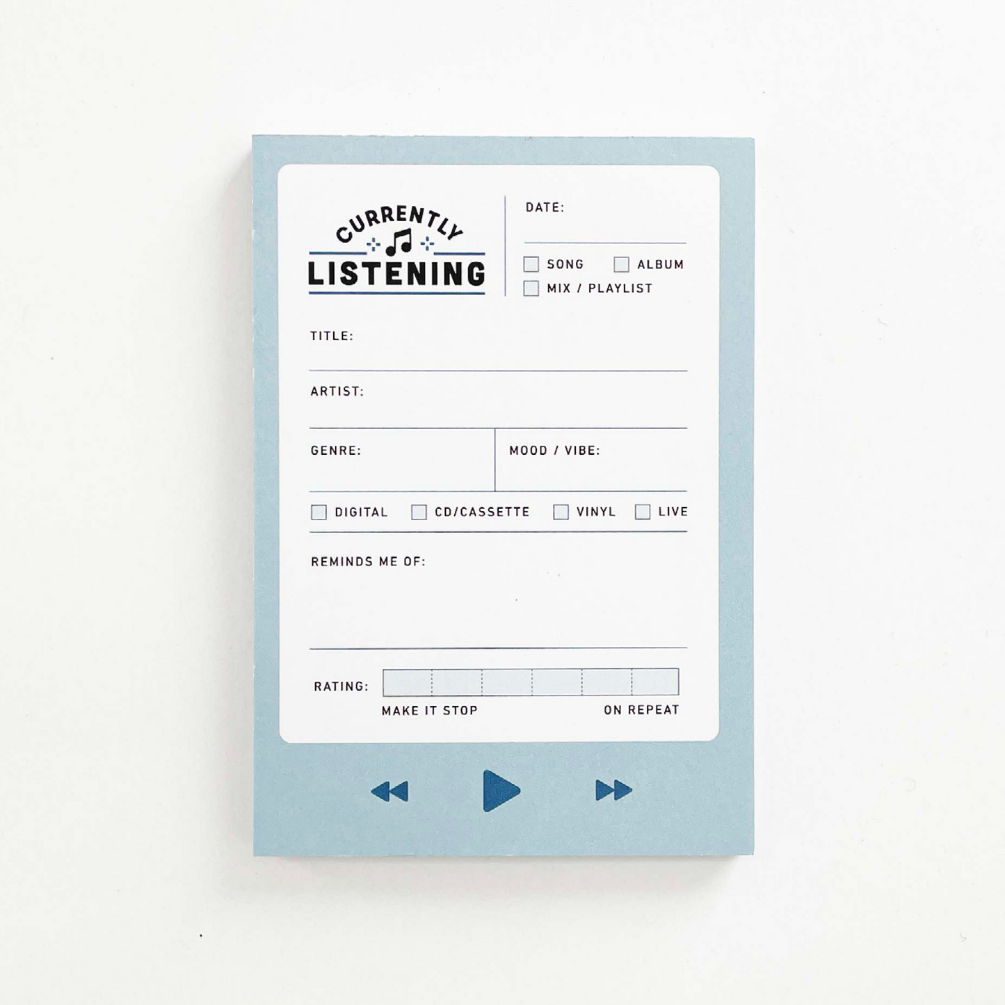 Currently Listening (Music) - 3.5 x 5 in. Notepad