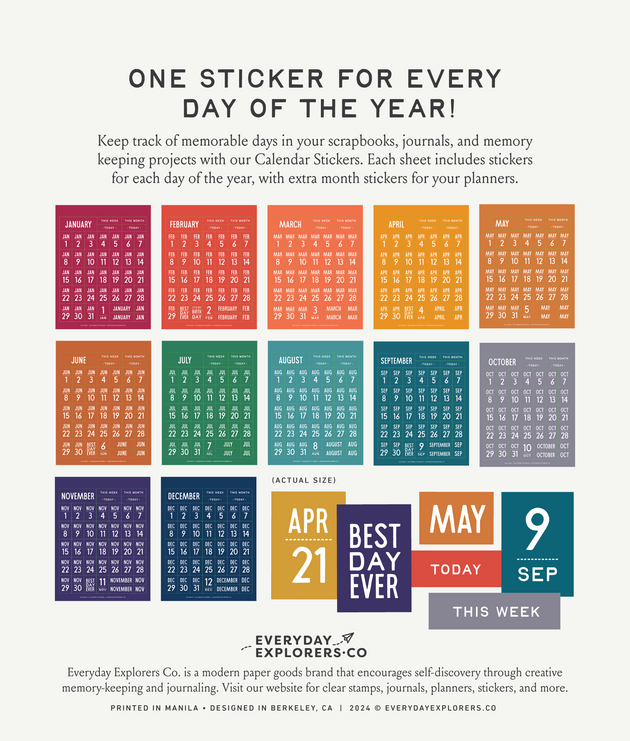 365 Days - Calendar Sticker Book