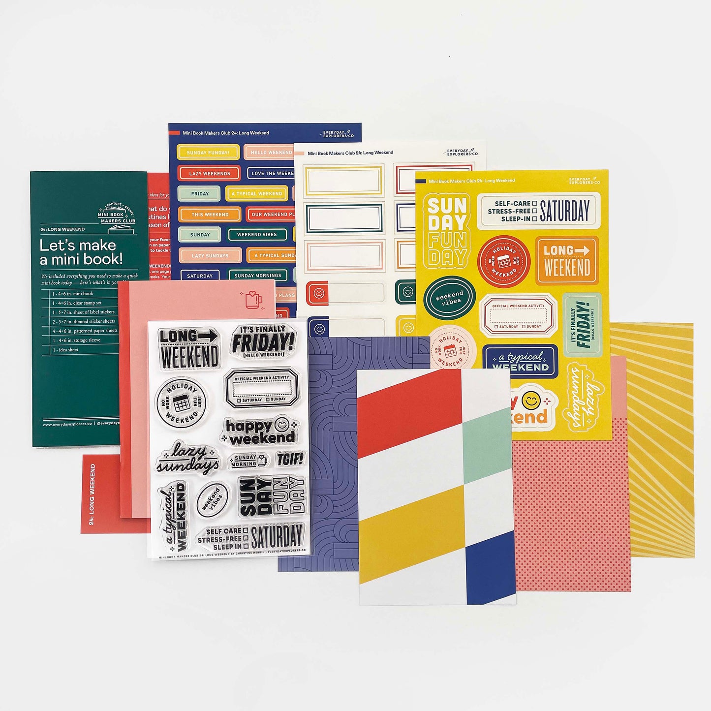 Mini Book Makers Club Kit 24: Long Weekends