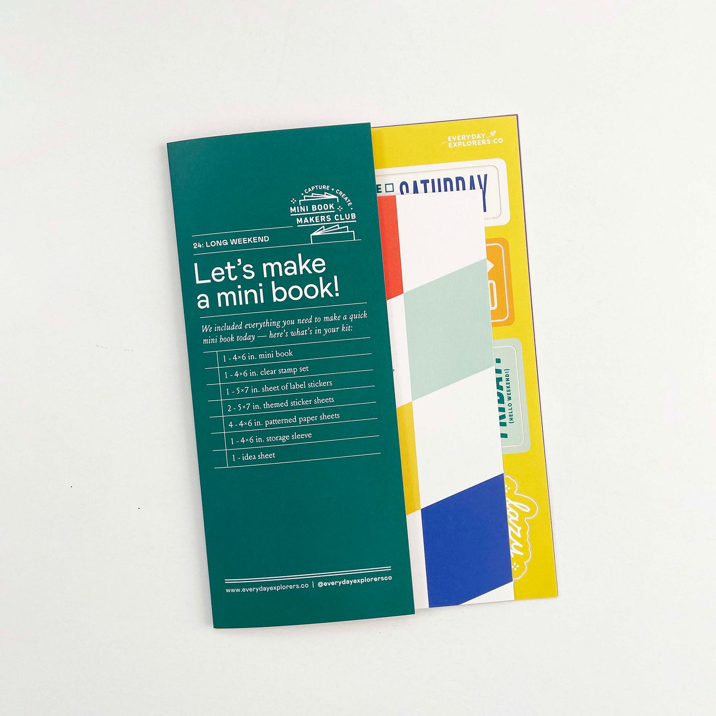 Mini Book Makers Club Kit 24: Long Weekends