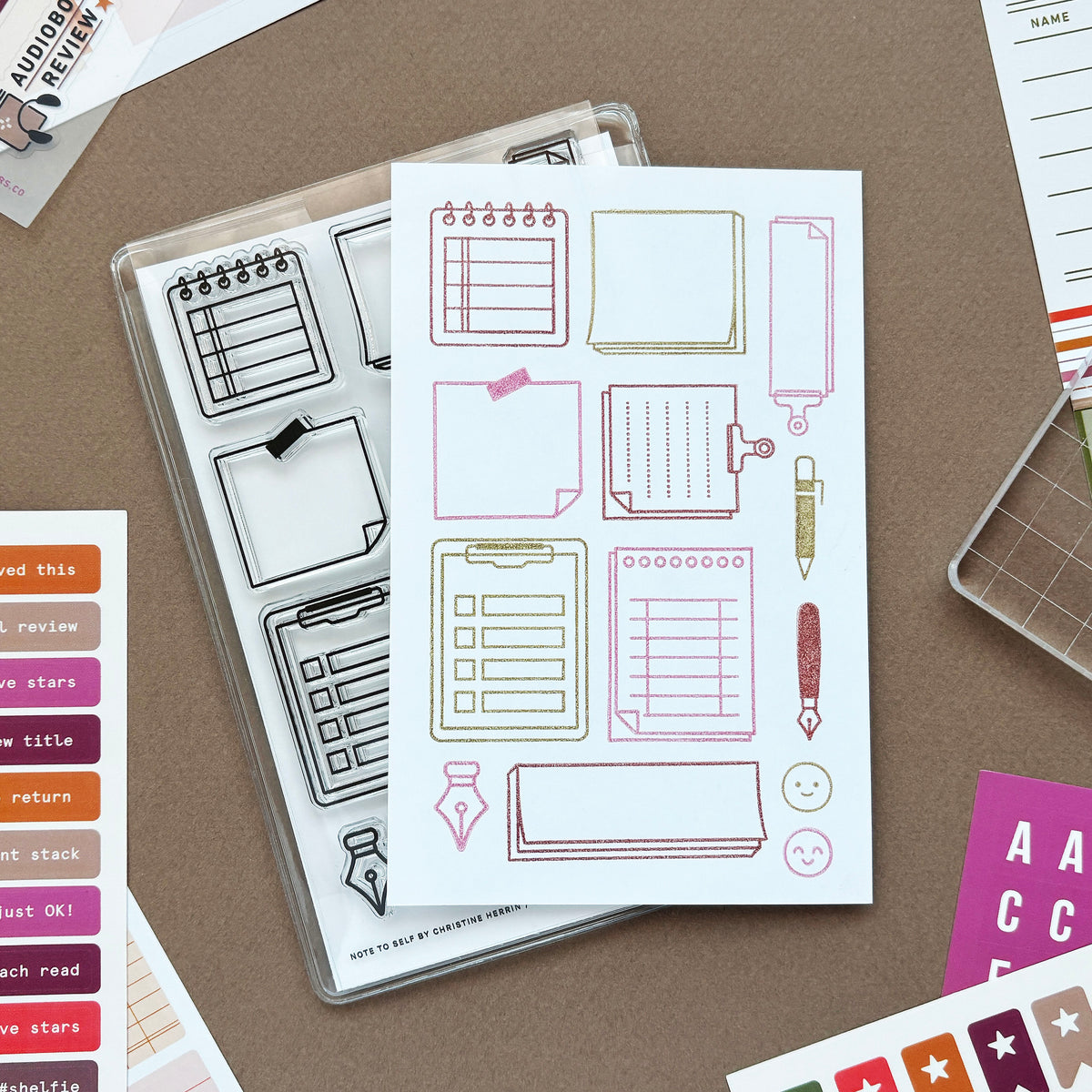 Note to Self - 4x6 Clear Stamp Set