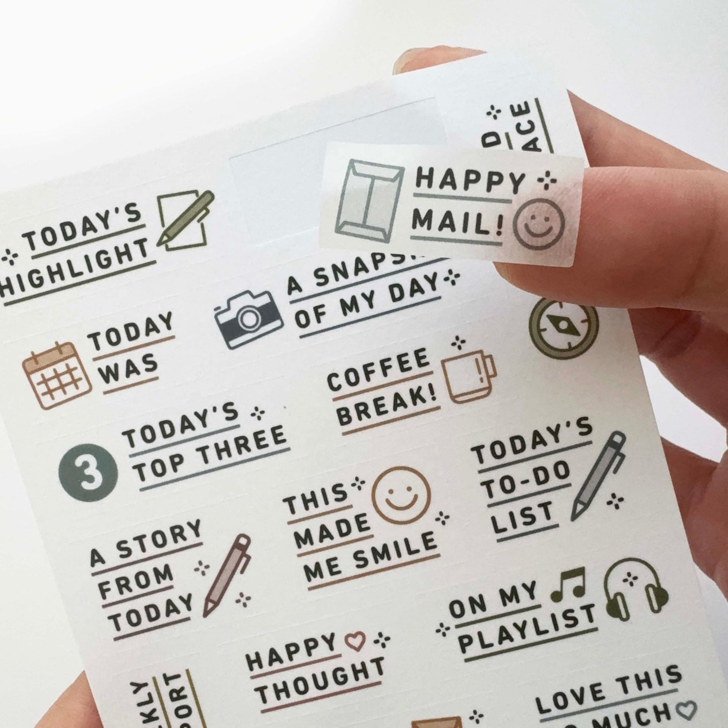 Today - Washi Sticker Sheet