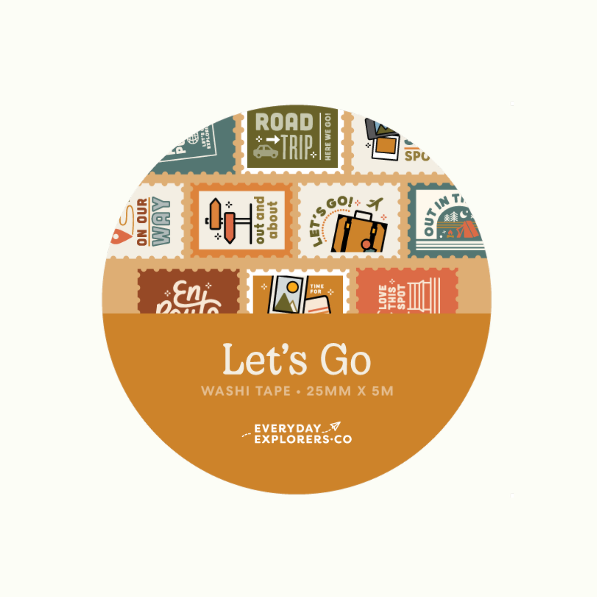 Let's Go - Stamp Washi Tape