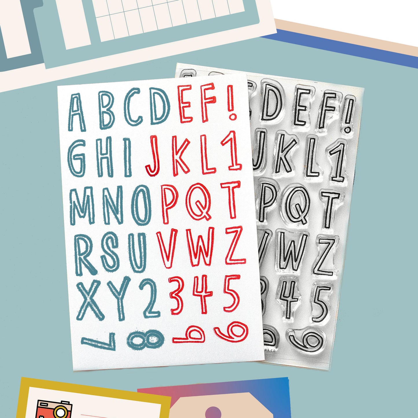 Cheeky Uppercase Alphabet - 4x6 Clear Stamp Set
