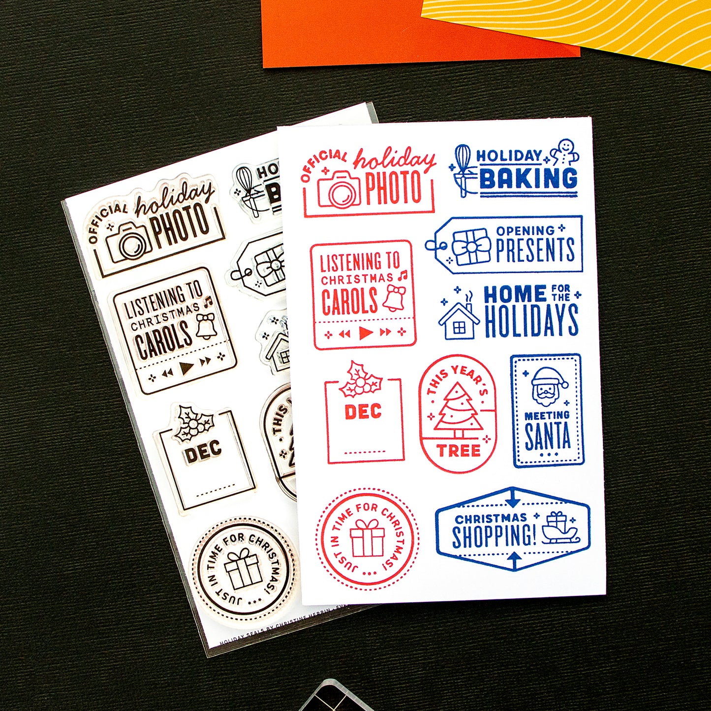 Holiday Seals - 4x6 Clear Stamp Set