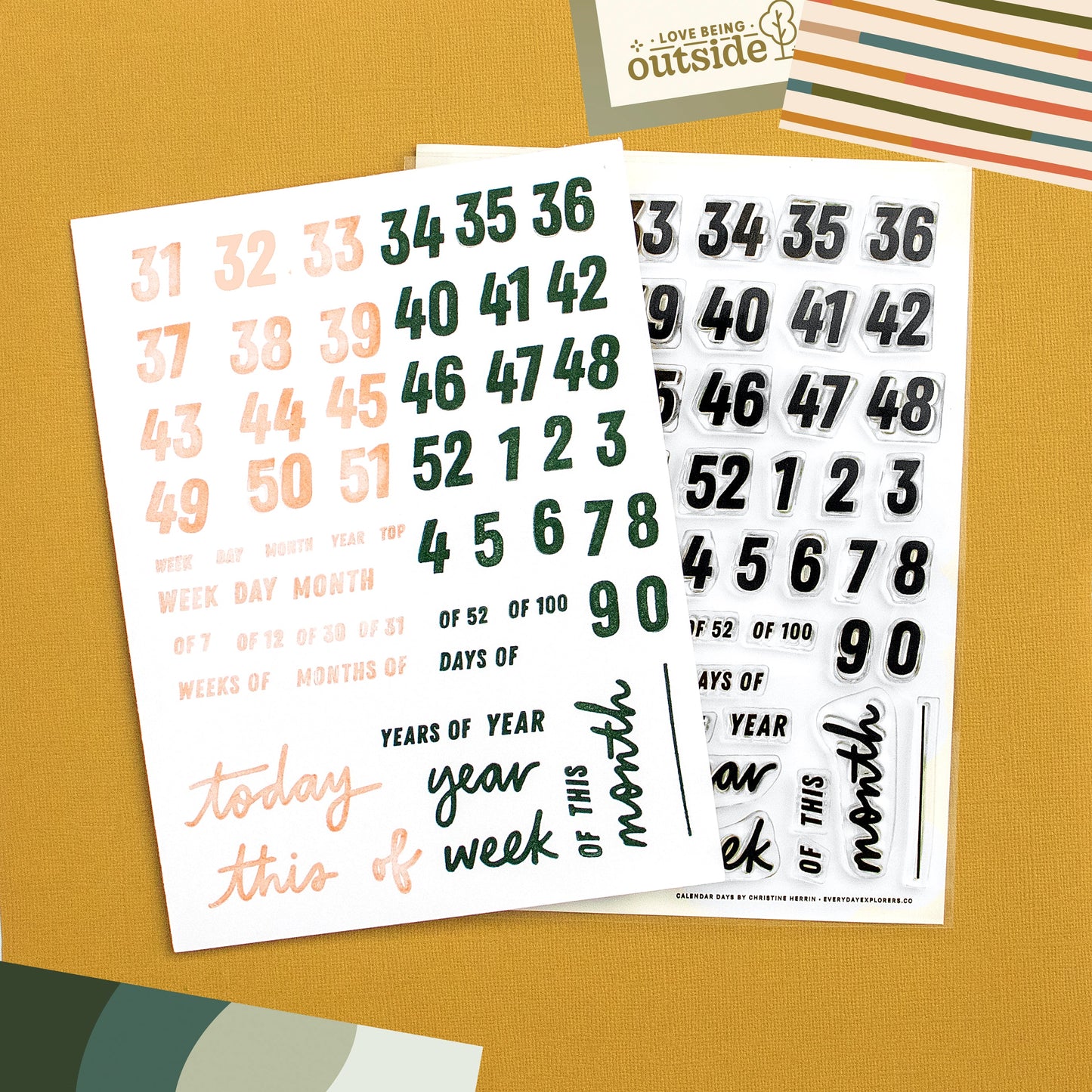 More Calendar Days - 6x8 Clear Stamp Set