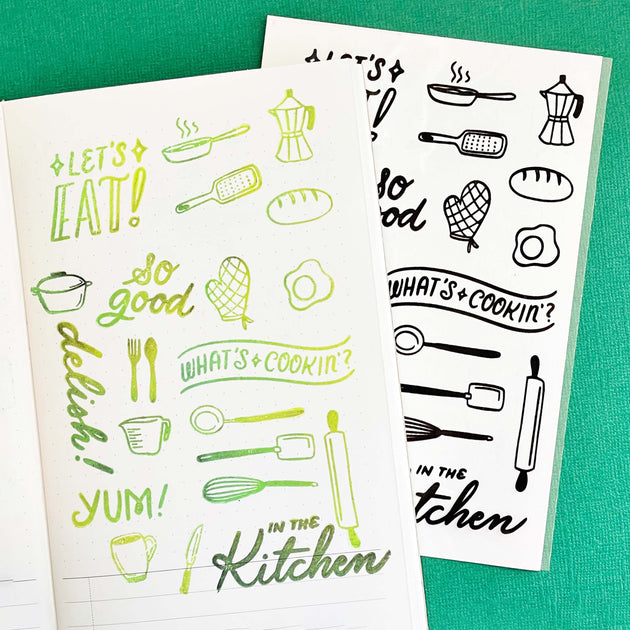 Let’s Eat by Abbey Sy - 4x6 Clear Stamp Set