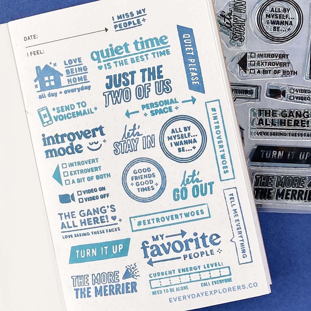Ambivert Life - 4x6 Clear Stamp Set