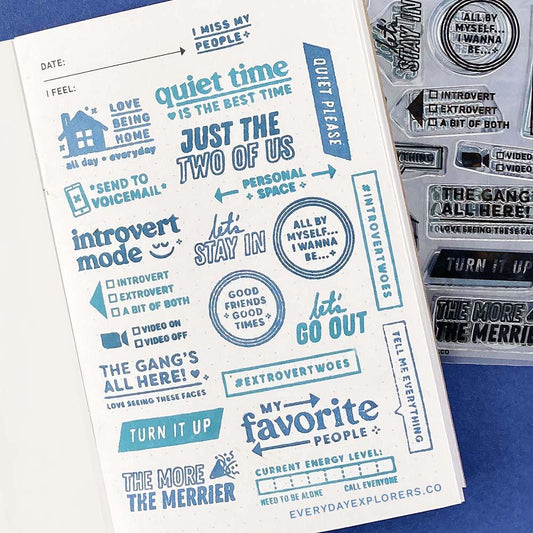 Ambivert Life - 4x6 Clear Stamp Set