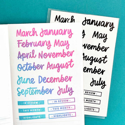 Loopy Months - 4x6 Clear Stamp Set