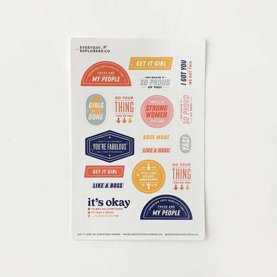 Get It Girl - 4x6 Sticker Sheet