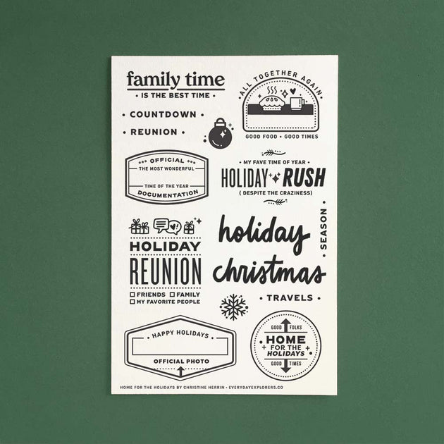 Home for the Holidays - 4x6 Clear Stamp Set