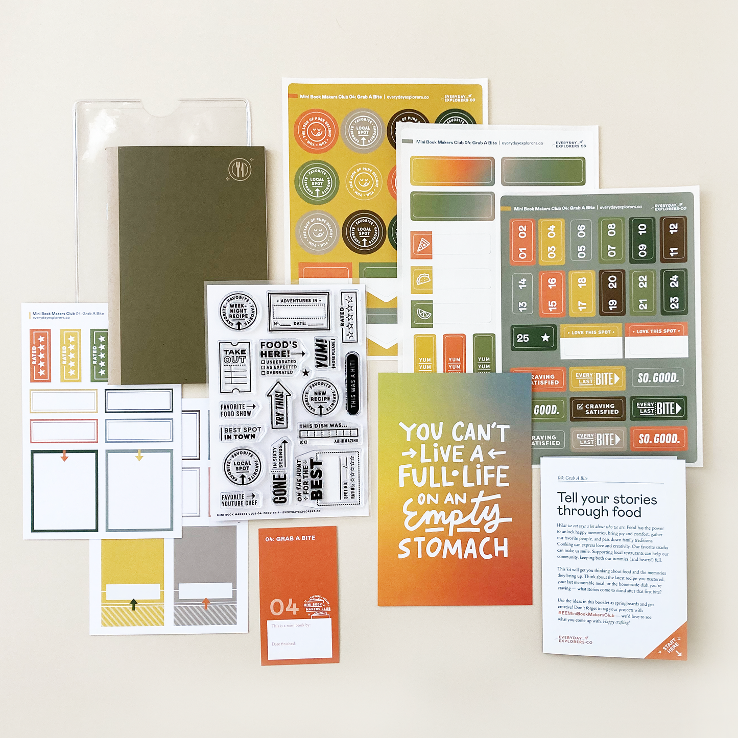 Mini Book Makers Club Kit 4: Grab a Bite