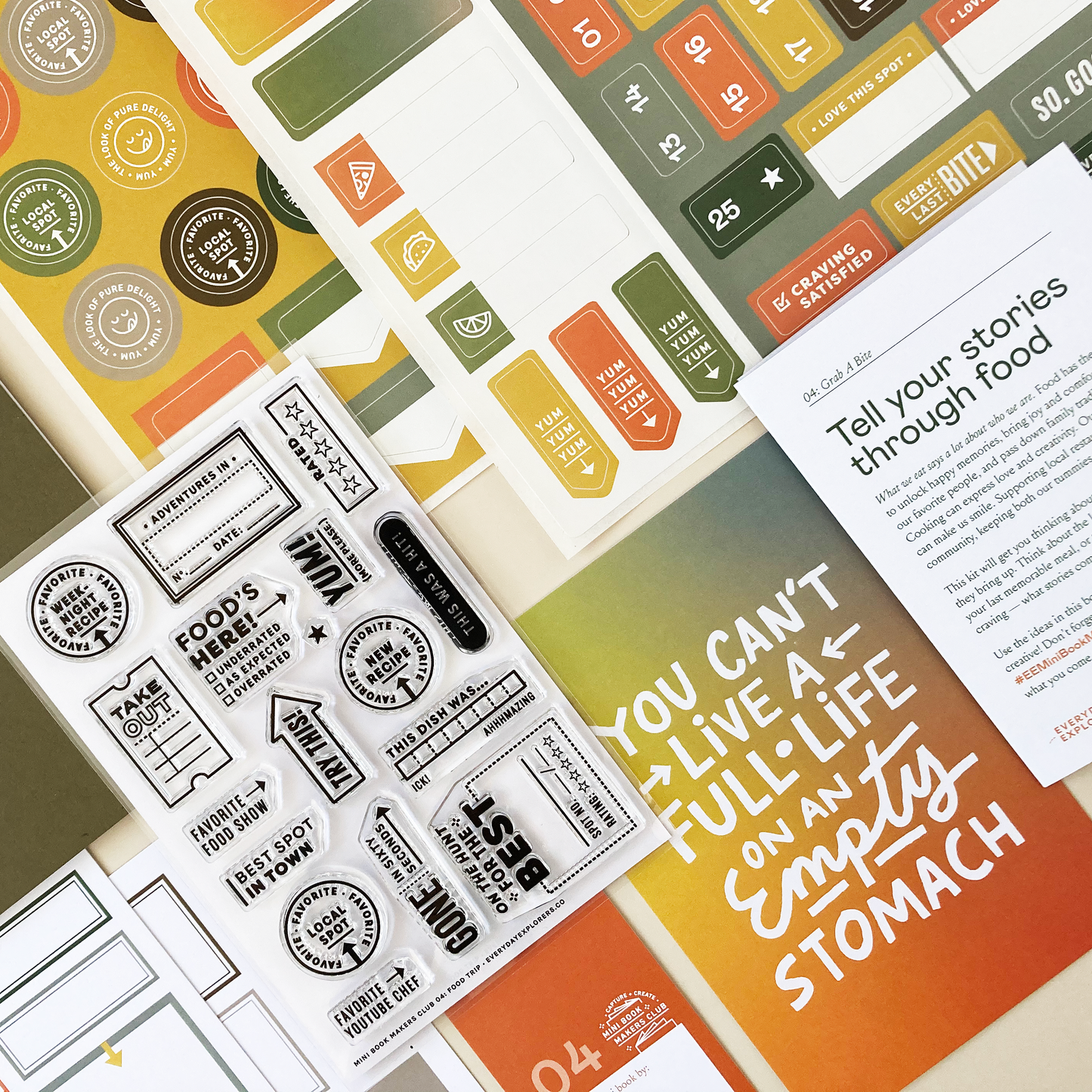 Mini Book Makers Club Kit 4: Grab a Bite