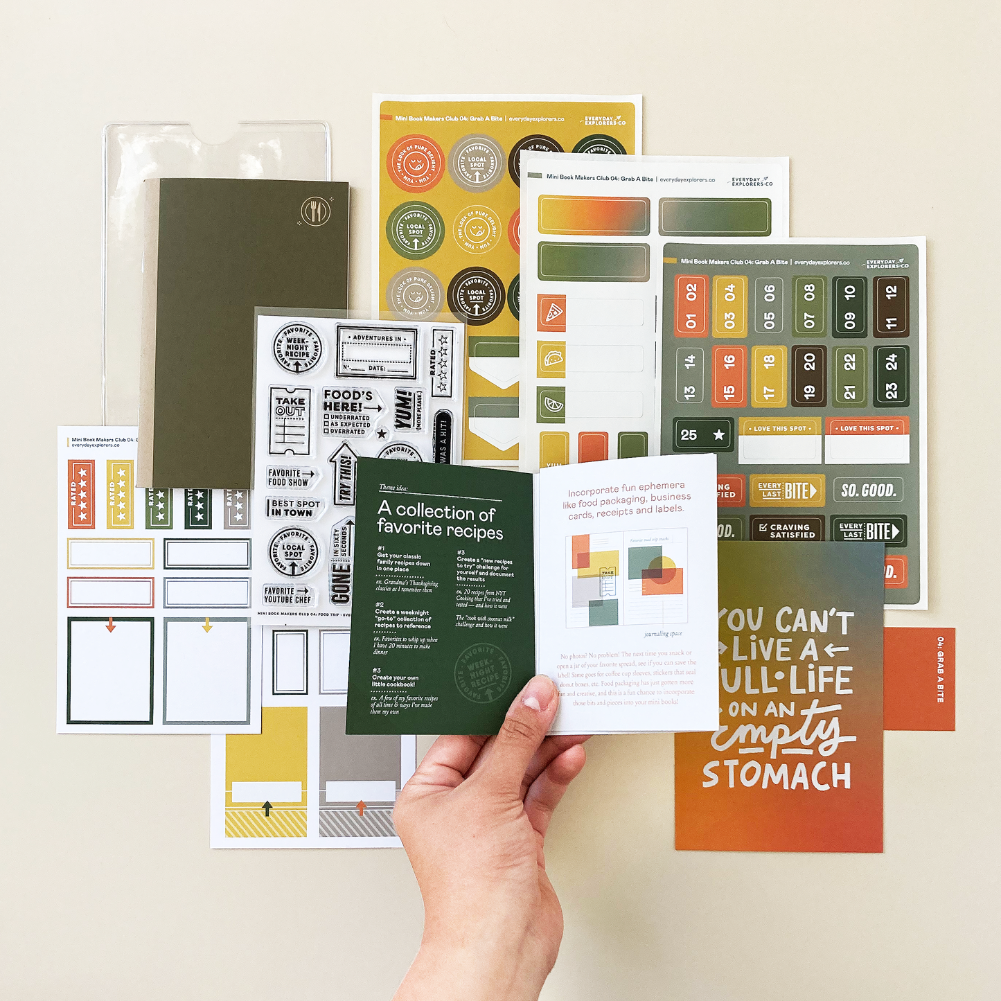 Mini Book Makers Club Kit 4: Grab a Bite