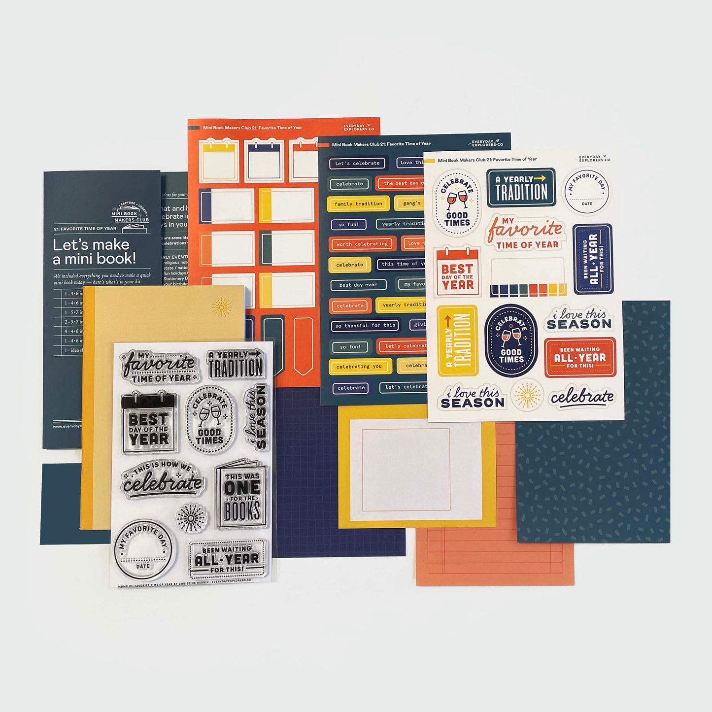 Mini Book Makers Club Kit 21: Favorite Time of the Year