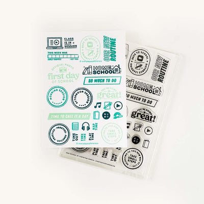 New School - 4x6 Clear Stamp Set