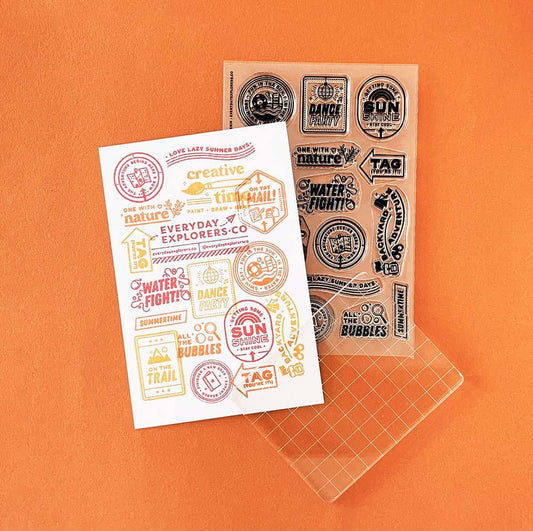 Summer Scenes - 4x6 Clear Stamp Set