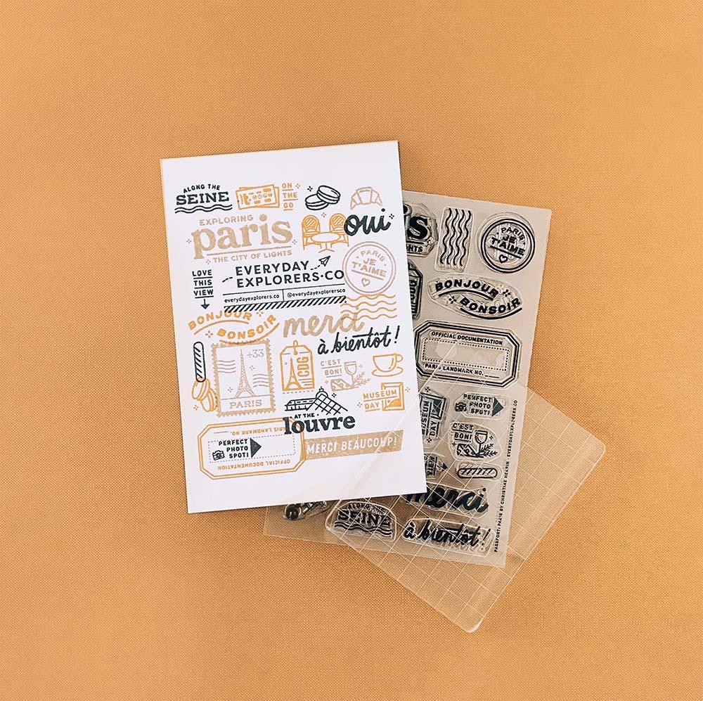 Passport: Paris - 4x6 Clear Stamp Set