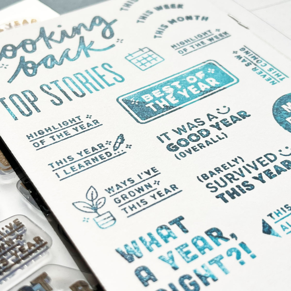 Looking Back - 4x6 Clear Stamp Set