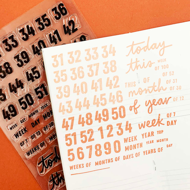 More Calendar Days - 6x8 Clear Stamp Set