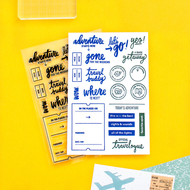 Travelogue (Throwback!) - 4x6 Clear Stamp Set