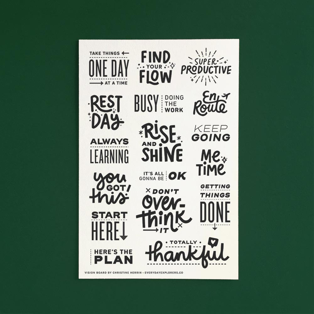 Vision Board - 4x6 Clear Stamp Set