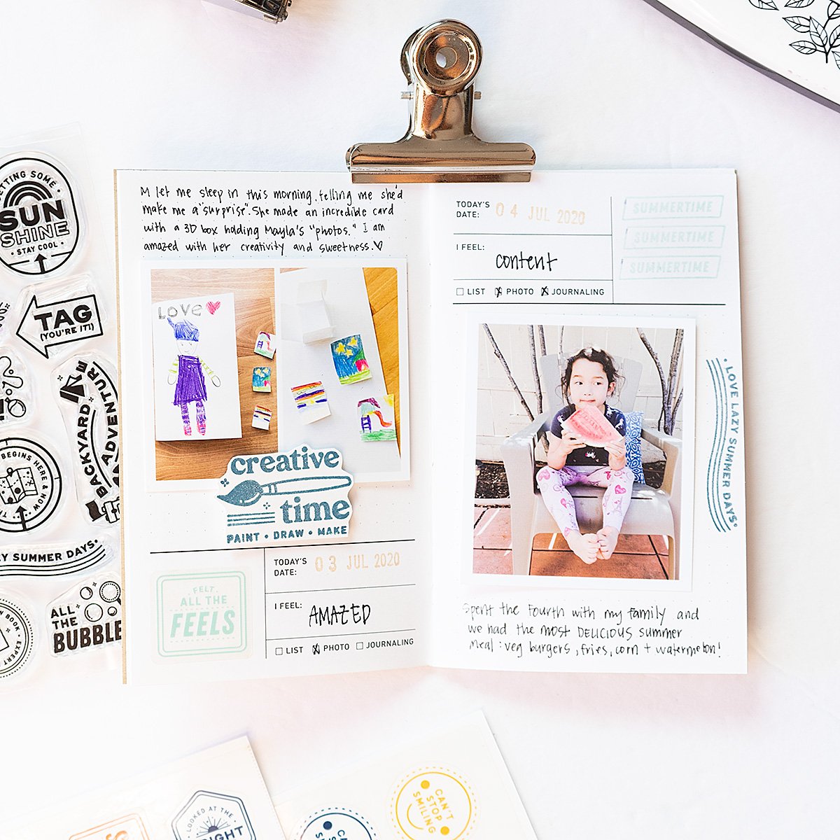 Summer Scenes - 4x6 Clear Stamp Set