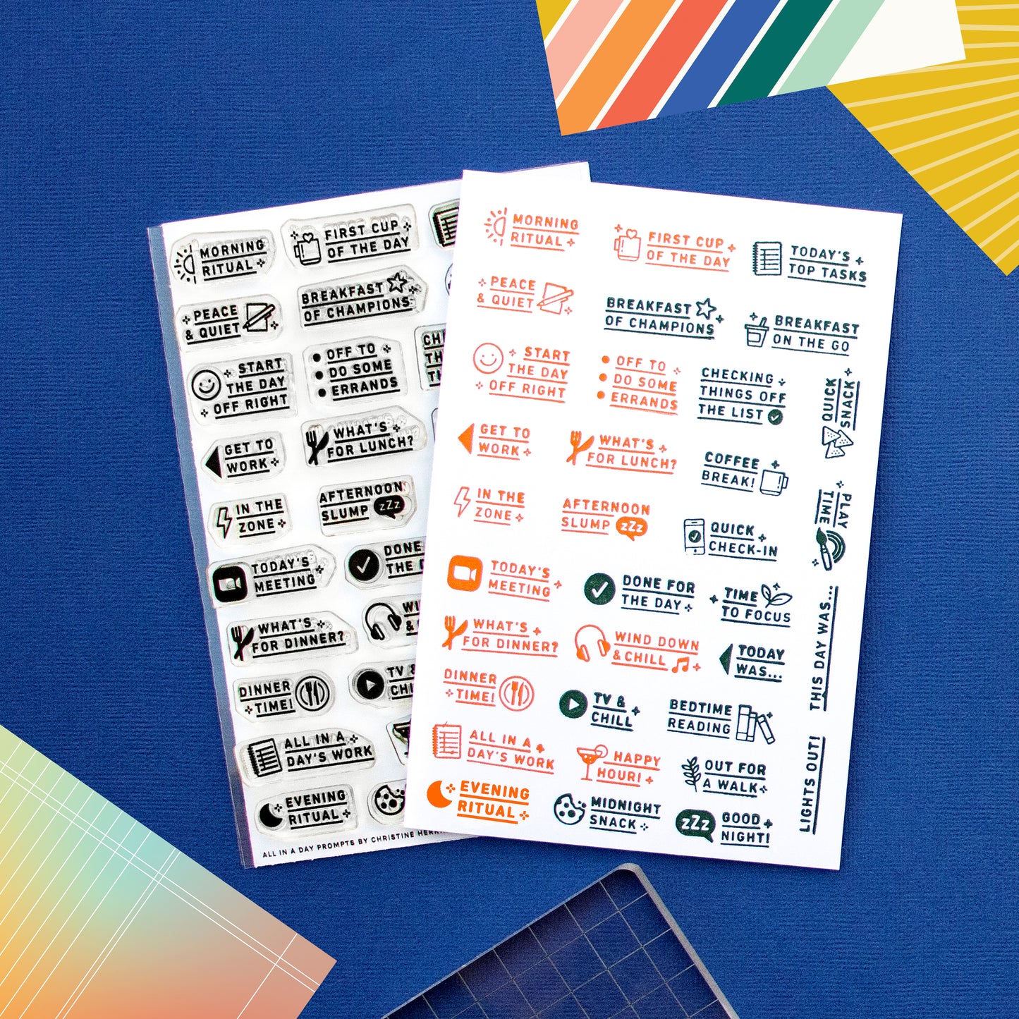 All in a Day Prompts - 4x6 Clear Stamp Set