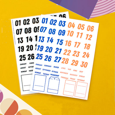 Calendar Days - 6x8 Clear Stamp Set