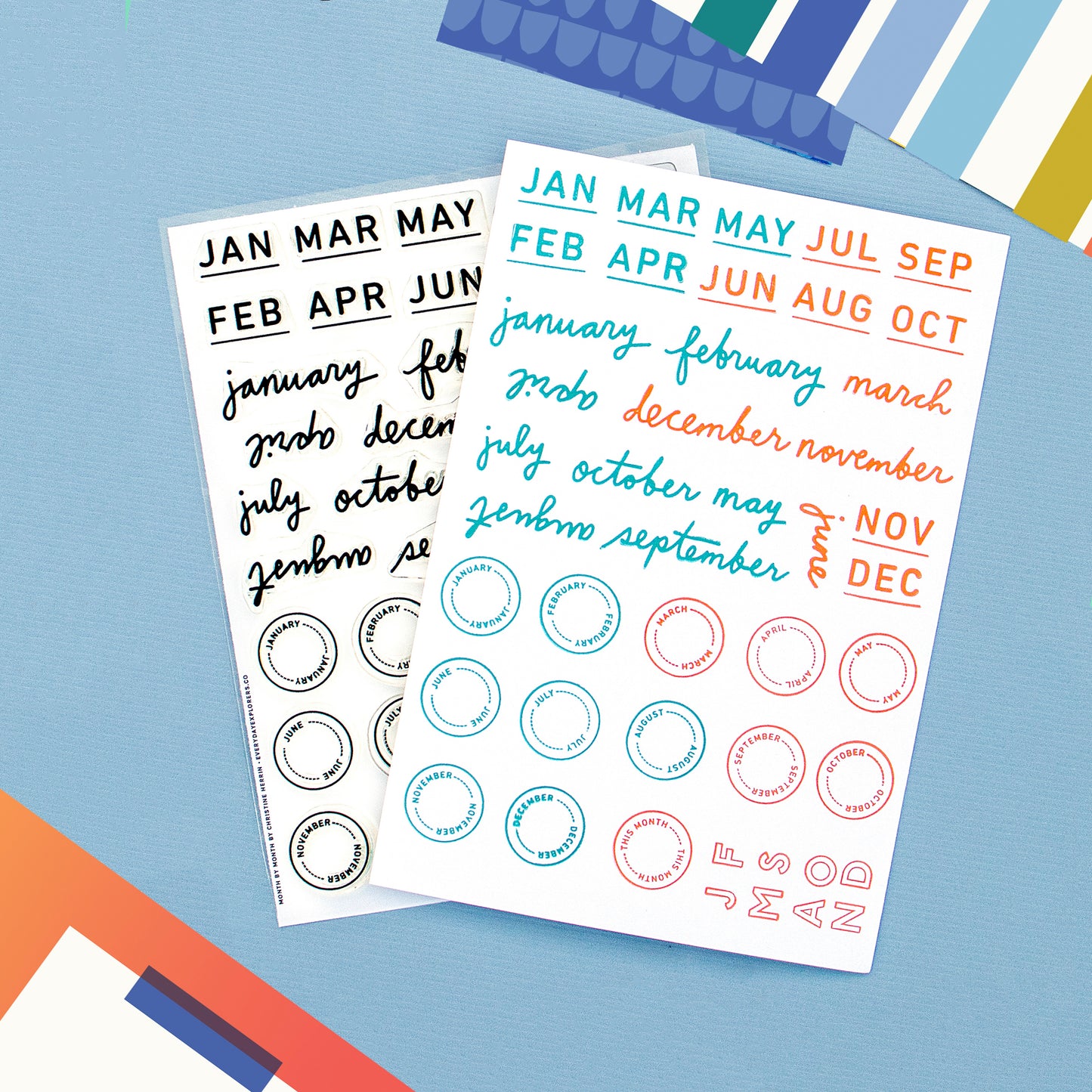 Month By Month - 6x8 Clear Stamp Set