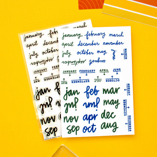Month By Month Mini - 4x6 Clear Stamp Set