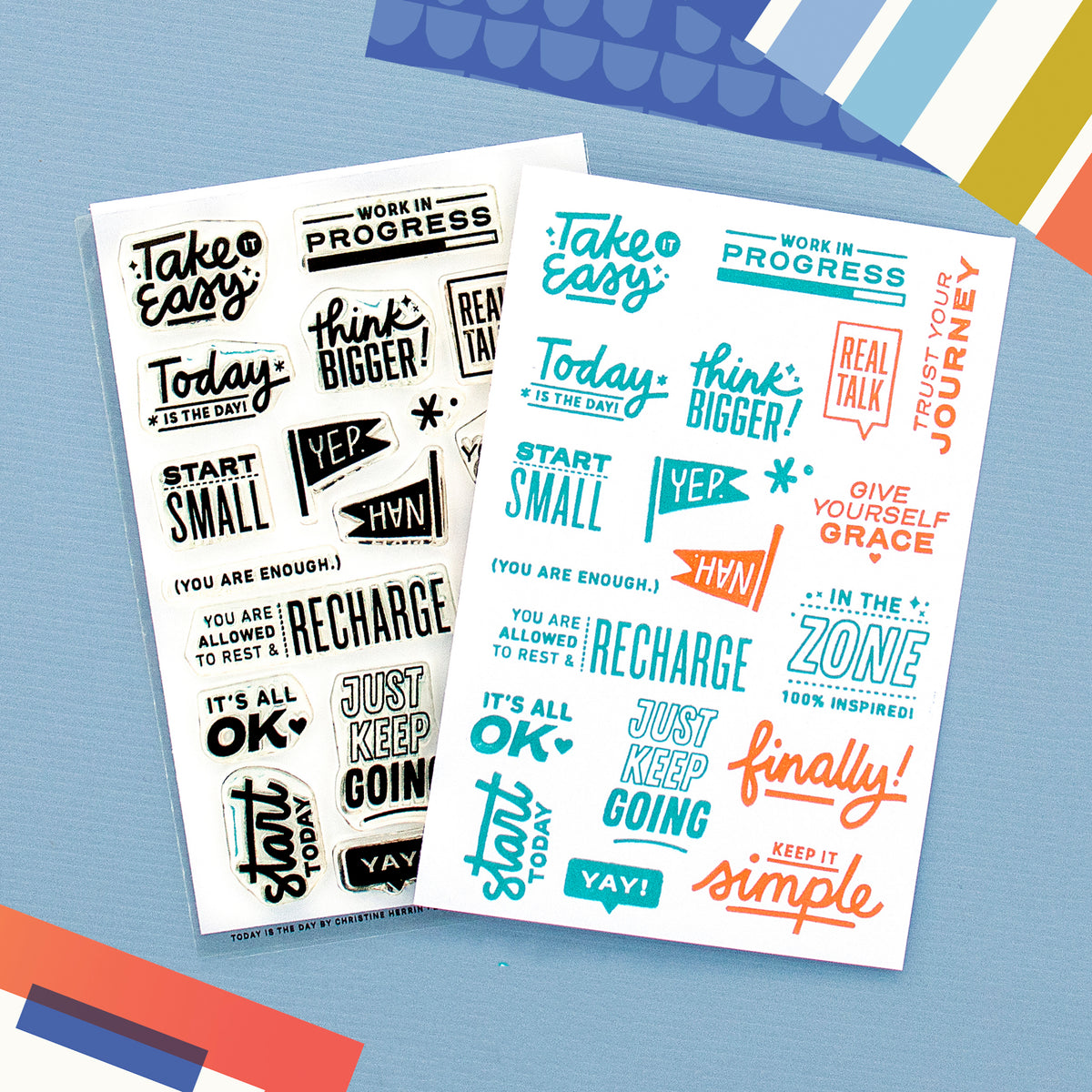 Today Is the Day - 4x6 Clear Stamp Set