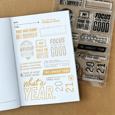 What a Year - 4x6 Clear Stamp Set